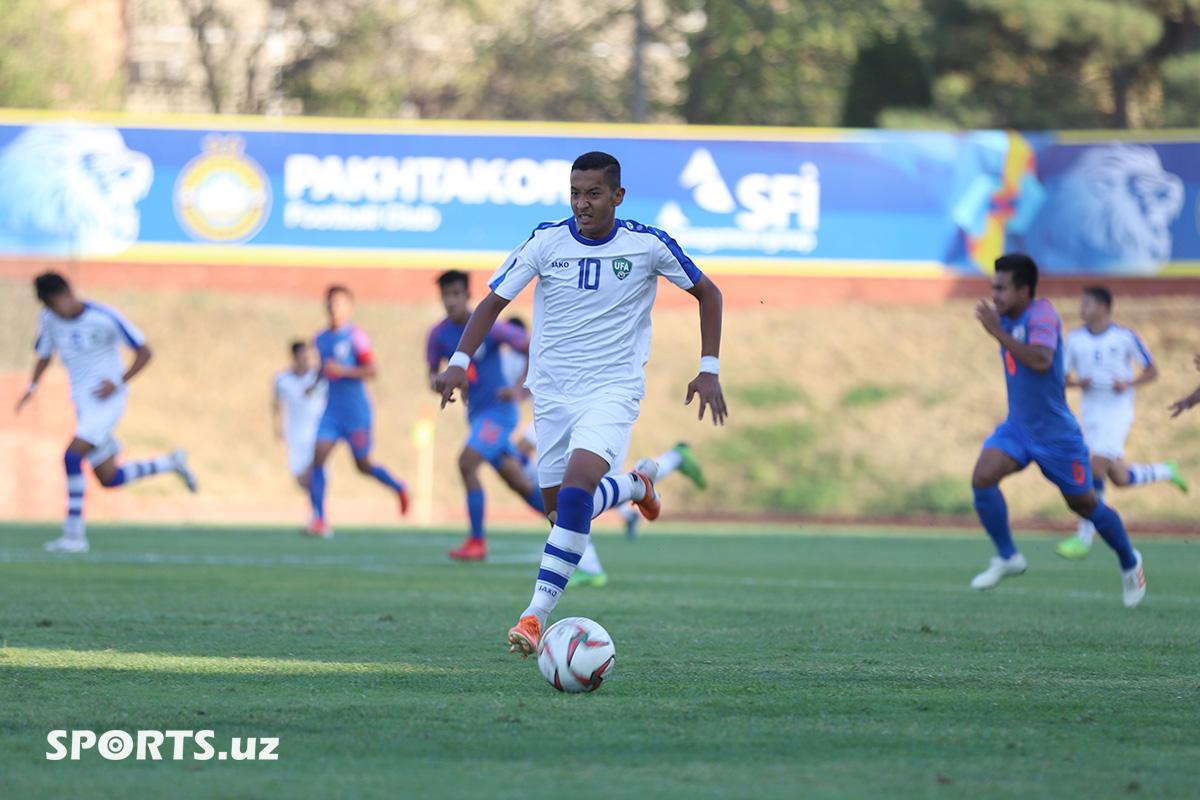 AFC U-16 Qualifiers. Uzbekistan 1-1 India