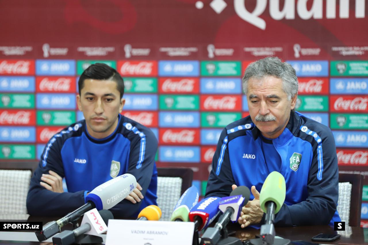 Uzbekistan training and press conferation