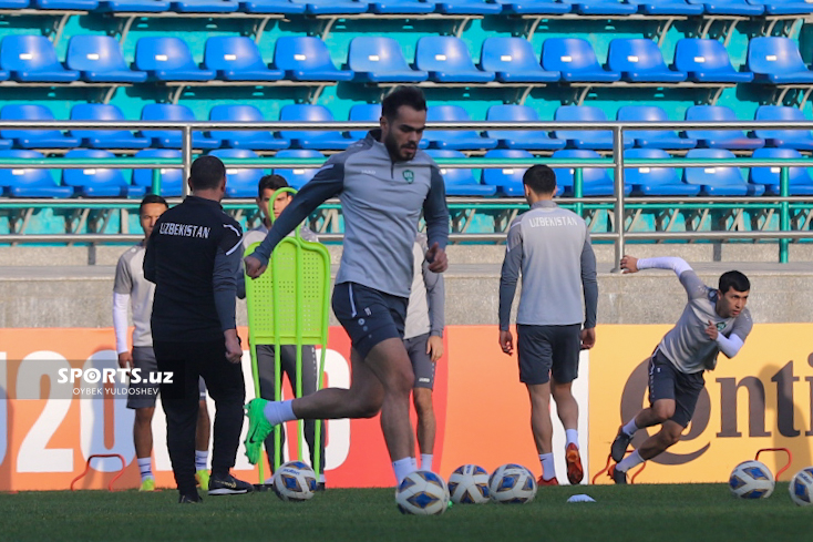 Uzbekistan national team. Trenirovka 24.03.2024