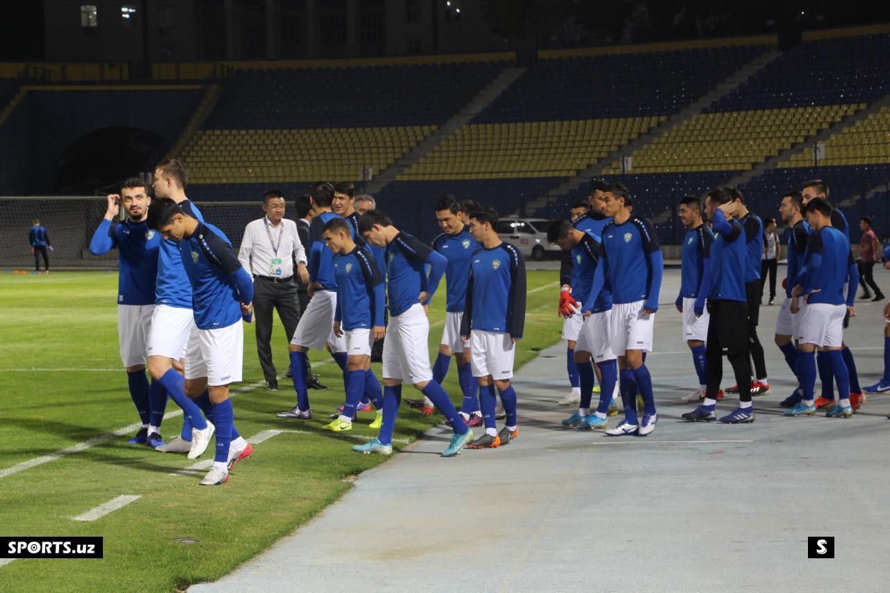 Uzbekistan training and press conferation