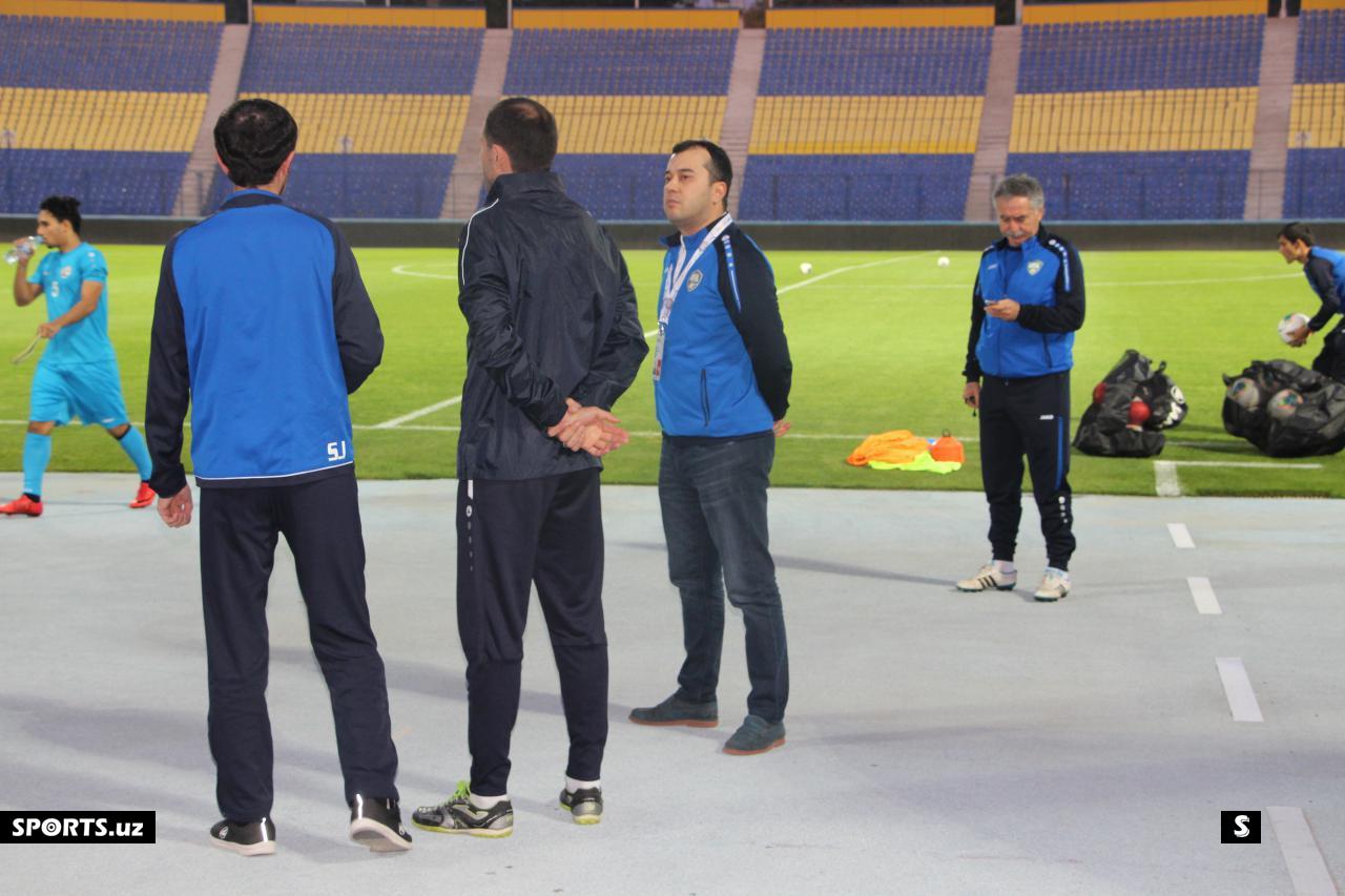 Uzbekistan training and press conferation