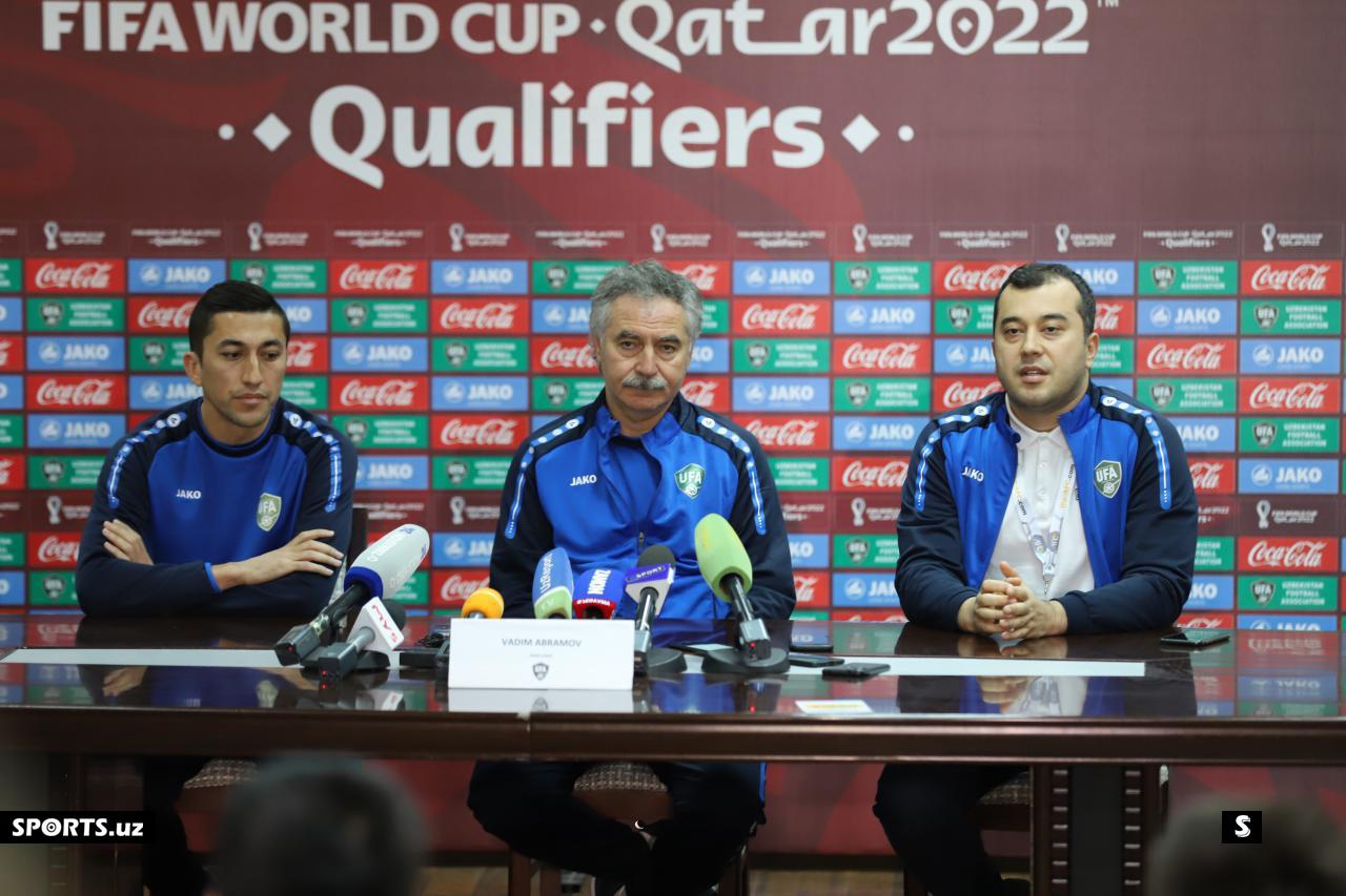 Uzbekistan training and press conferation