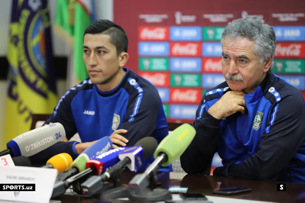 Uzbekistan training and press conferation