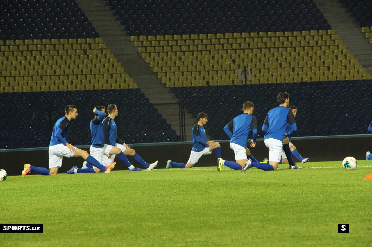 Uzbekistan training and press conferation