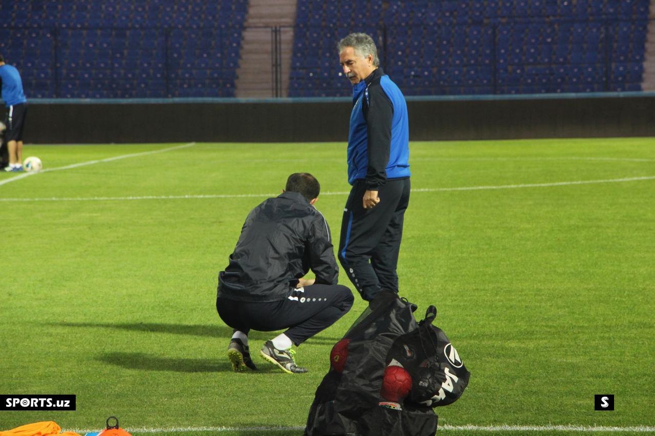 Uzbekistan training and press conferation