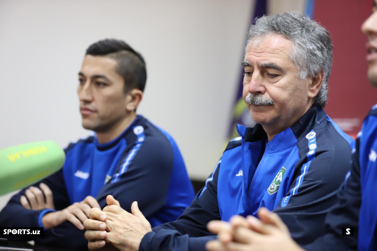 Uzbekistan training and press conferation
