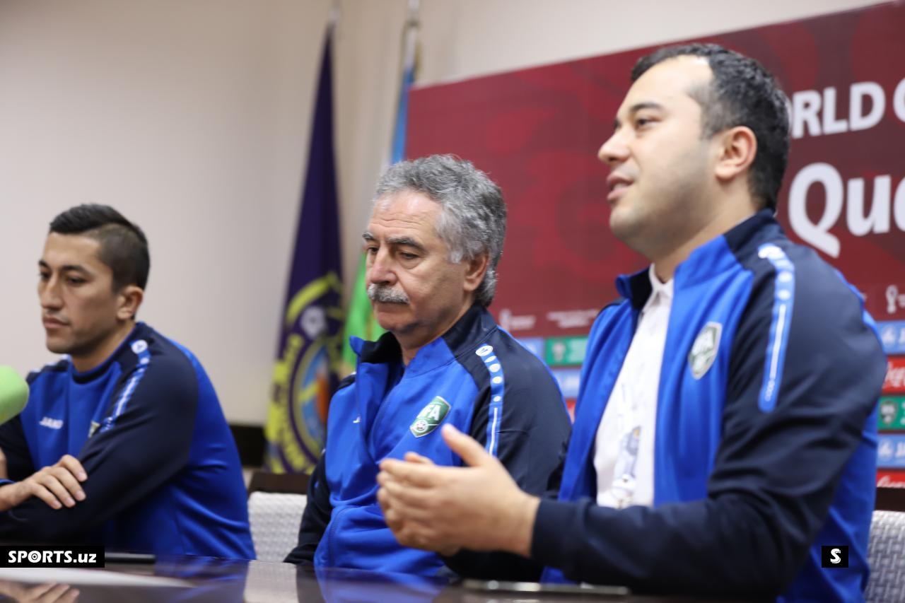 Uzbekistan training and press conferation