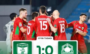 «Локомотив» с минимальным счетом победил «Кызылкум»