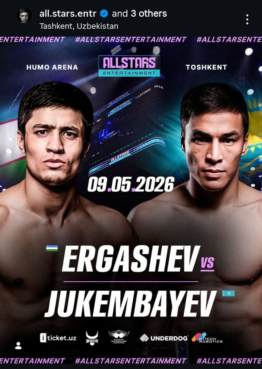 Шоҳжаҳон Эргашев қозоғистонлик боксчига қарши рингга кўтарилади! Шоҳжаҳон Эргашев қозоғистонлик боксчига қарши рингга кўтарилади!